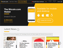 Tablet Screenshot of bitcoin.com